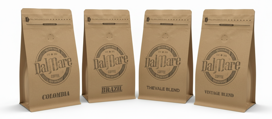 Four Dal Mare Coffee bags - Colombia, Brazil, The Vale Blend, Vintage Blend